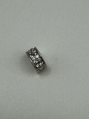 Silver Pave Spacer Charm for Pandora
